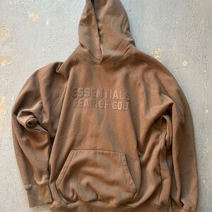 Fear of God Essentials Taupe Hoodie Size XL